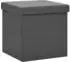 vidaXL Faltbarer Hocker mit Stauraum, grau, PVC (338782)