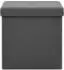 vidaXL Faltbarer Hocker mit Stauraum, grau, PVC (338782)