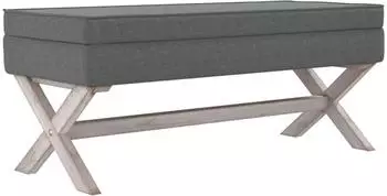 vidaXL Hocker mit Stauraum dunkelgrau 110x45x49cm Stoff (344523)