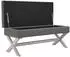 vidaXL Hocker mit Stauraum dunkelgrau 110x45x49cm Stoff (344523)