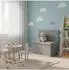 Relaxdays Faltbarer Sitzhocker mit Lehne, Textil, grau, Größe L
