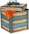 Relaxdays Sitzhocker, faltbar, Retro-Design, bunt, 37,5x38x37,5cm