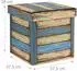 Relaxdays Sitzhocker, faltbar, Retro-Design, bunt, 37,5x38x37,5cm