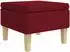 vidaXL Hocker mit Holzbeinen, weinrot, Stoff (329428)