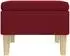 vidaXL Hocker mit Holzbeinen, weinrot, Stoff (329428)