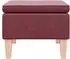vidaXL Hocker mit Holzbeinen, weinrot, Stoff (329428)
