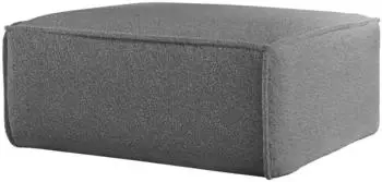 Fun Möbel Celes Premium Polsterhocker 105x105cm, Stoff Ascot Bukla, grau