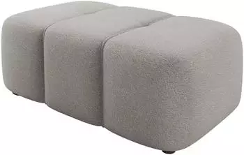 Mirjan24 Fetrinu Polsterhocker, rechteckig, grau, 93x62x38cm