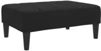 vidaXL Fu&szlig;hocker Schwarz 77x55x31 cm Stoff