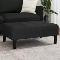 vidaXL Fu&szlig;hocker Schwarz 77x55x31 cm Samt