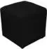 Best for Home Cube Pouf Sitzwürfel Samt, schwarz, 40x40x40cm