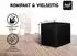 Best for Home Cube Pouf Sitzwürfel Samt, schwarz, 40x40x40cm