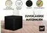 Best for Home Cube Pouf Sitzwürfel Samt, schwarz, 40x40x40cm