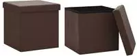 Hocker Mit Stauraum 2 Stk. Braun Pvc Vidaxl