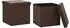 vidaXL Faltbare Hocker mit Stauraum, 2er-Set, braun, PVC