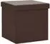 vidaXL Faltbare Hocker mit Stauraum, 2er-Set, braun, PVC