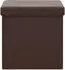 vidaXL Faltbare Hocker mit Stauraum, 2er-Set, braun, PVC