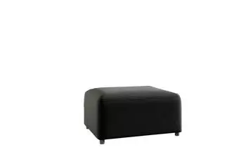 Fun Möbel MEGAN Polsterhocker Stoff Salvador, schwarz (100x45x91cm)