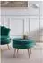 SalesFever Calm Sitzpouf rund, Samt, grün/gold (395349)