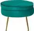 SalesFever Calm Sitzpouf rund, Samt, grün/gold (395349)
