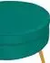 SalesFever Calm Sitzpouf rund, Samt, grün/gold (395349)