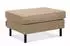 Konsimo Invia Sitzhocker Echtleder, beige, hohe Metallfüße