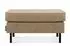 Konsimo Invia Sitzhocker Echtleder, beige, hohe Metallfüße