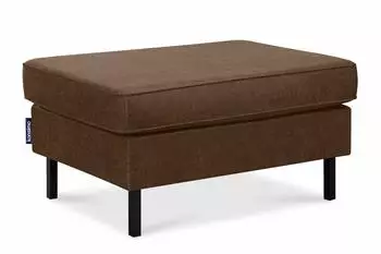 Konsimo Invia Sitzhocker Echtleder, hohe Metallf&uuml;&szlig;e, dunkelbraun