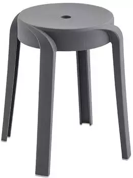 Home Deluxe Nivo Hocker stapelbar, grau, 6er-Set (73703)