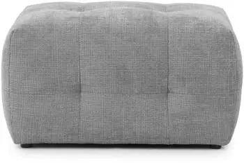 luma-home Polsterhocker Chenille hellgrau, Wellenunterfederung, 87×68×46cm (21057)