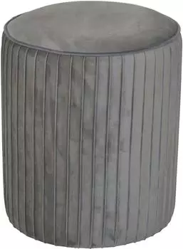 Home Affaire Hocker Samtbezug grau, 38x46x38cm (58146122-0)
