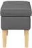 vidaXL Hocker dunkelgrau 55x35x41cm Stoff (42030001)