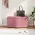 vidaXL Barhocker rosa, Samt & Holz, 81x41x40cm (876783)