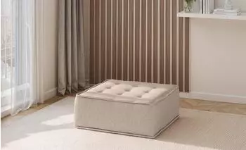 Fun M&ouml;bel SANDE Polsterhocker Stoff Alpine Toffee, 90x38x90cm