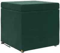 Vidaxl Stool Dark Green 41 X 41 X 40 Cm Velvet And Engineered Wood