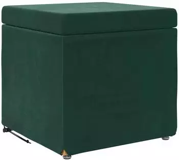 vidaXL Hocker dunkelgr&uuml;n, Samt, 41x41x40cm (876752)