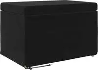 Vidaxl Stool Black 61 X 41 X 40 Cm Velvet And Engineered Wood