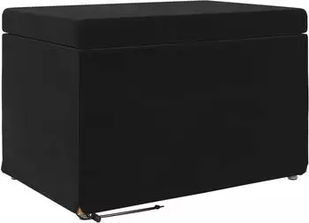 vidaXL Hocker schwarz, Samt und Verbundholz, 61x41x40cm (876769)