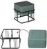 en.casa Tas Sitzhocker 2er-Set, stapelbar, quadratisch, grün (38x38x38cm)