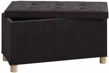 VCM Sizos L Sitztruhe Stoff, anthrazit (76x38x40cm)