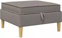 vidaXL Sofa-Hocker mit Stauraum Taupe 70 x 70 x 40 cm Stoff