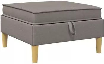 vidaXL Sofa-Hocker mit Stauraum, taupe, 70x70x40cm, Stoff