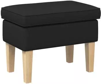 vidaXL Fu&szlig;hocker schwarz 55x35x41cm Stoff