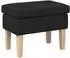 vidaXL Fußhocker schwarz 55x35x41cm Stoff