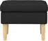 vidaXL Fußhocker schwarz 55x35x41cm Stoff