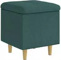 vidaXL Ottoman mit Stauraum Dunkelgr&uuml;n 40 x 40 x 45 cm Stoff