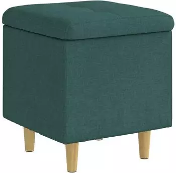 vidaXL Aufbewahrungsottomane dunkelgr&uuml;n 40x40x45cm Stoff (876806)