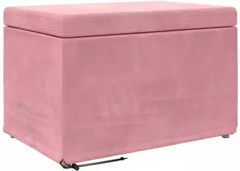 vidaXL Hocker rosa, Samt und Verbundholz, 61x41x40cm (876768)