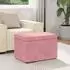vidaXL Hocker rosa, Samt und Verbundholz, 61x41x40cm (876768)