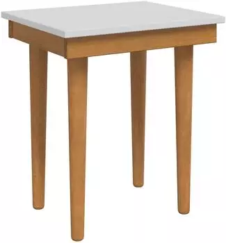 vidaXL FAUSKE Sitzhocker f&uuml;r Schminktisch, wei&szlig;, 40x33x45cm (42040696)